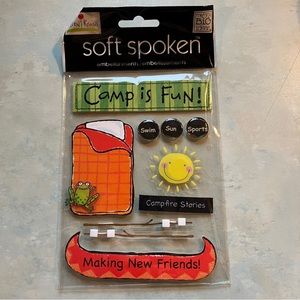 NWT Soft Spoken Ellen Krans Summer Camp Dimensional Sticker Set